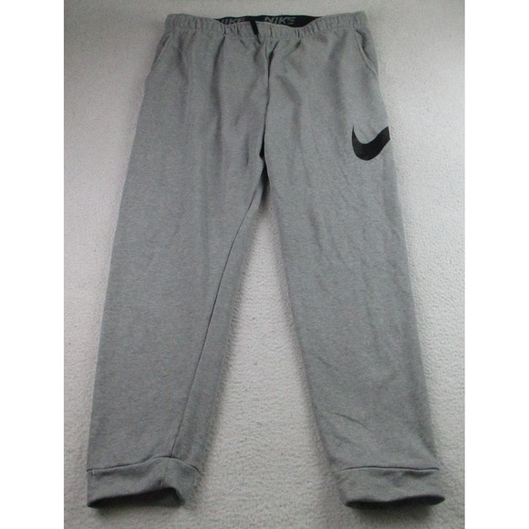 Nike Joggers Pants Mens 2XL Gray Dri-FIT CU6775-063 Athletic Swoosh Logo XXL - Picture 1 of 12